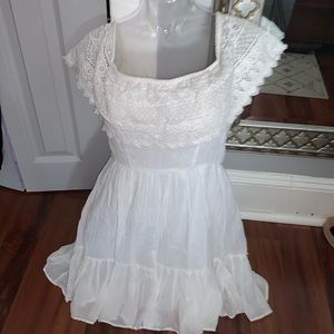 Love Shack Hippie white boho wedding mini dress 1